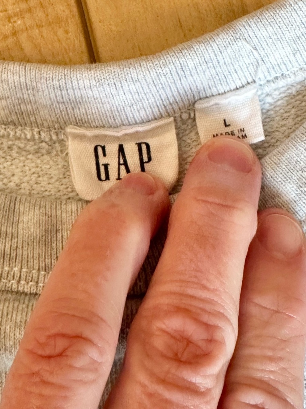 GAP Women's Lightweight Crew Neck Sweatshirt  Gray Size Large - Picture 8 of 10